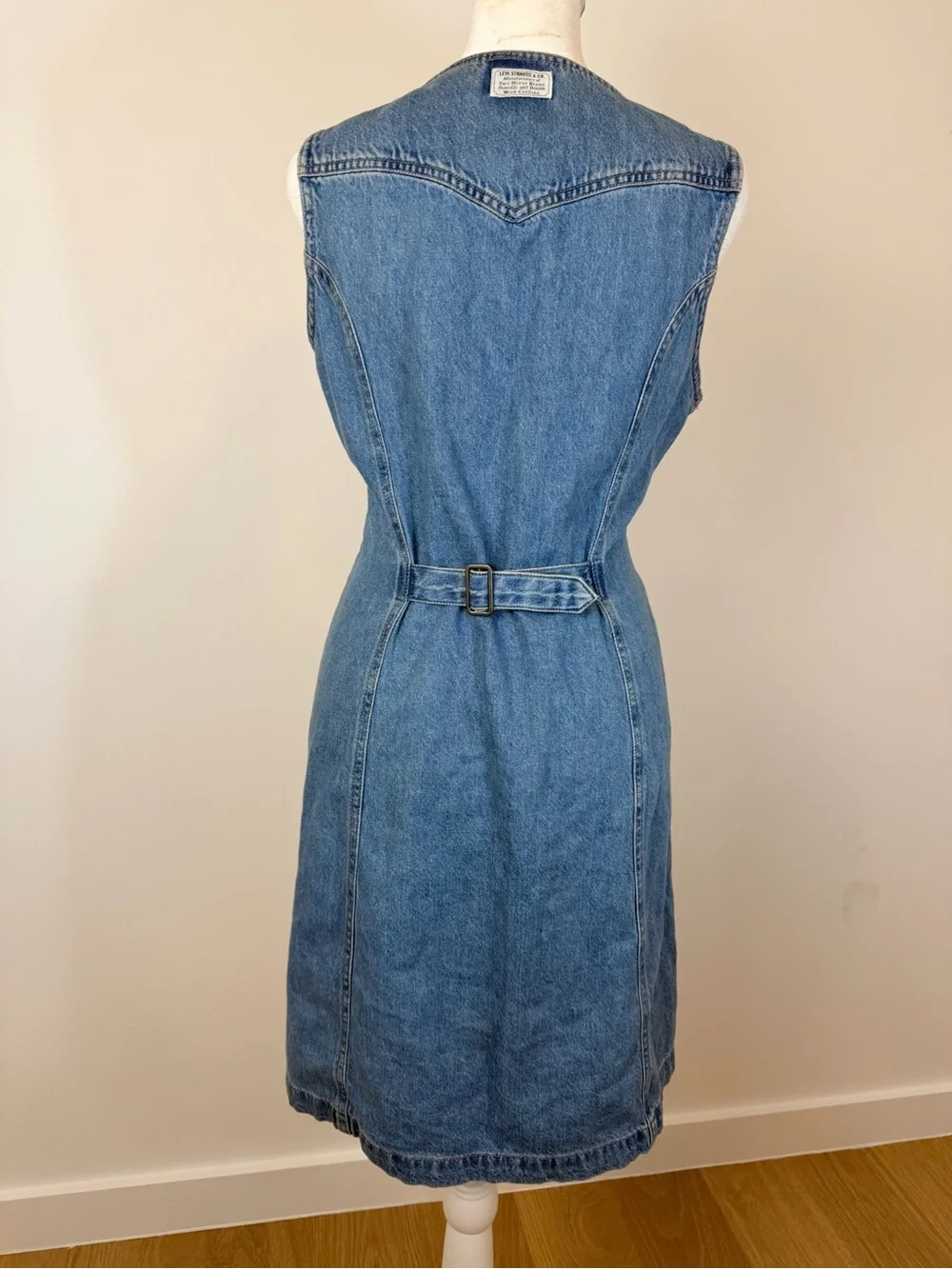 Levi's Blue Denim Button-Front Mini Dress - Picture 7 of 7